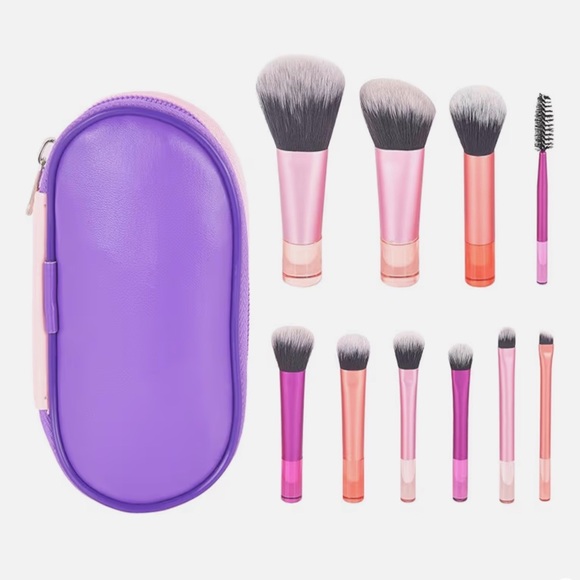 NWT- 9pc Hypoallergenic Mini Travel Makeup Brush Set - Picture 2 of 3